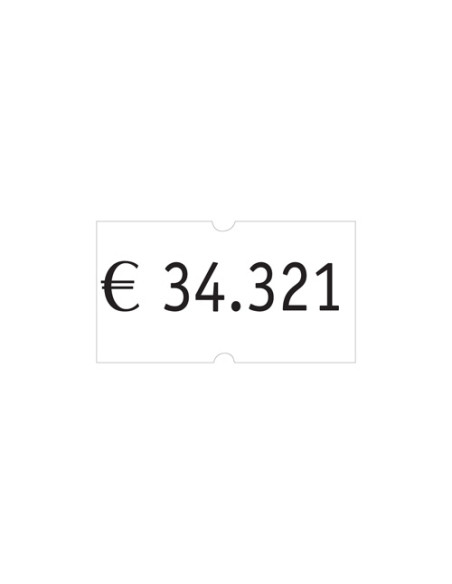 ETIQUETAS de PRECIOS PRYSE ADHNORMAL 21x12 mm BLANCO ROLLO 1000 uds