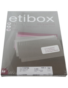 ETIQUETAS ADHIMPR A4 BLANCA CAJA 100h CRECTOS 105x 424 mm 1400 uds