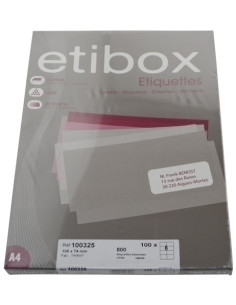 ETIQUETAS ADHIMPR A4 BLANCA CAJA 100h CRECTOS 105x 74 mm 800 uds