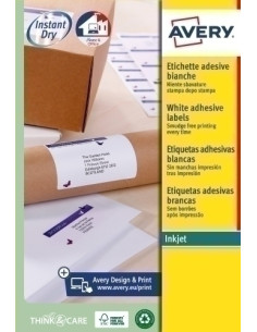 ETIQUETAS ADHIMPRAVERY A4 BLANCA CROMOS INKJET CAJA 25h 635x466 mm 450 udsJ8161