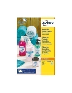 ETIQUETAS ADHIMPRAVERY A4 BLANCA REDONDA REMOVIBLE ECO CAJA 25h Ø37mm 600udsL4851REV