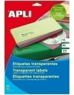 ETIQUETAS ADHIMPRAPLI A4 POLYESTER TRANSLUCMATE LS-CP CAJA 100h 210x297 mm CRECTOS 100 uds11919