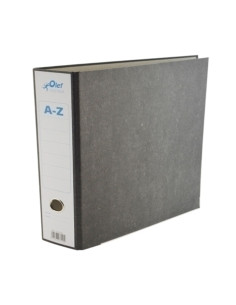 ARCHIVADOR palanca OLEF CARTON JASPEADO NEGRO 4 APAISADO 75mm