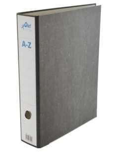 ARCHIVADOR palanca OLEF CARTON JASPEADO NEGRO A4 75mm