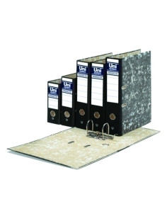 ARCHIVADOR palanca UNISYSTEM NOVOCLAS CARTON RADO 4 APAISADO 65mm NEGRO
