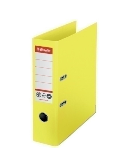 ARCHIVADOR palanca ESSELTE CO2 NEUTRAL N1 CARTON FORRADO A4 75mm AMARILLO VIVIDA