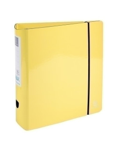 ARCHIVADOR palanca EXACOMPTA PREM TOUCH AQUAREL CARTON FORRADO A4 80mm REDONDO AMARILLO