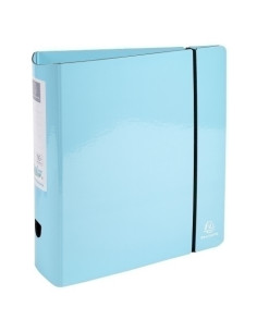 ARCHIVADOR palanca EXACOMPTA PREM TOUCH AQUAREL CARTON FORRADO A4 80mm REDONDO AZUL