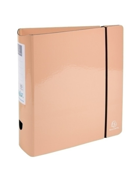 ARCHIVADOR palanca EXACOMPTA PREM TOUCH AQUAREL CARTON FORRADO A4 80mm REDONDO CORAL