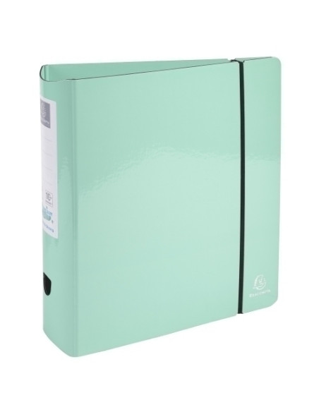ARCHIVADOR palanca EXACOMPTA PREM TOUCH AQUAREL CARTON FORRADO A4 80mm REDONDO VERDE