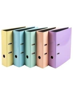 ARCHIVADOR palanca EXACOMPTA PREM TOUCH AQUAREL CARTON FORRADO RADO A4 80mm SURTIDO 5 colores