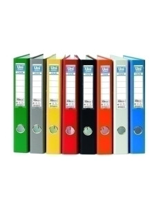 ARCHIVADOR palanca UNISYSTEM CARTON FORRADO RADO A4 45mm AZUL