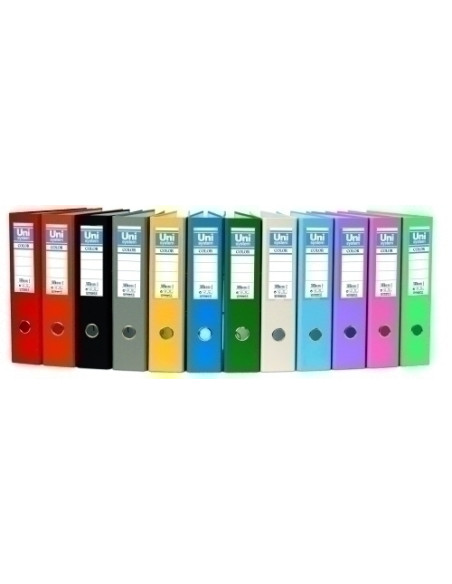 ARCHIVADOR palanca UNISYSTEM CARTON FORRADO RADO A4 65mm LILA