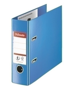 ARCHIVADOR palanca ESSELTE PLASTICO ENCOLADO con RADO A5 PROLONGADO 75mm AZUL 46079