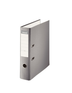 ARCHIVADOR palanca ESSELTE PLASTICO FORRADO con RADO A4 75mm GRIS