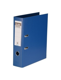 ARCHIVADOR palanca ELBA FORRADO PVC RADO PLAST A4 80mm AZUL 1049701
