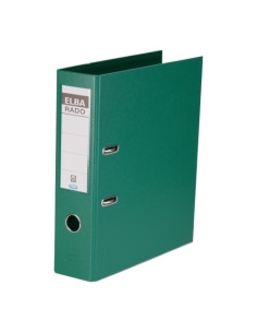 ARCHIVADOR palanca ELBA FORRADO PVC RADO PLAST A4 80mm VERDE 1049702