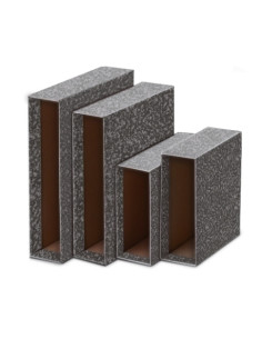 CAJA para ARCHIVADOR UNISYSTEM CLASICO 4 APAISADO 86mm GRIS