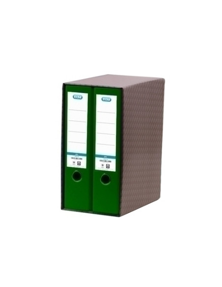 MODULO ARCHIVADORES palanca ELBA RADO TOP forrPP 2 udsA4 80mm VERDE