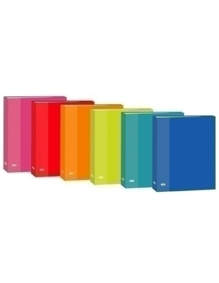CARPETA de ANILLAS ELBA CARTON FORRADO COLOR F 2 anMIXTAS 25mm 6 colsurt 13100720