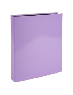 CARPETA de ANILLAS EXACOMPTA AQUAREL CARTON FORRADO A4 4 an25mm MALVA