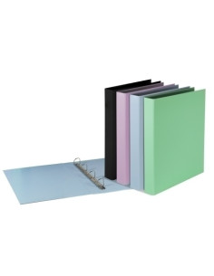 CARPETA de ANILLAS PARDO PASTEL TOUCH F 4 anMIXTAS 25mm NEGRA