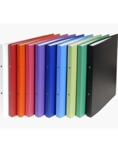 CARPETA de ANILLAS EXACOMPTA CARTON FORRADO A4 2 anREDONDA 15 mm SURTIDO 10 col