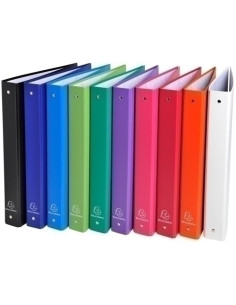 CARPETA de ANILLAS EXACOMPTA CARTON FORRADO A4 4 anREDONDA 30mm SURTIDO 10 col