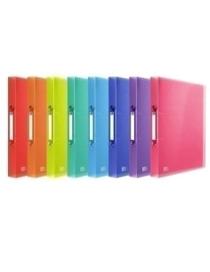 CARPETA de ANILLAS OXFORDELBA URBAN PP TRANSLUCIDO A4 2 anREDONDA 30mm SURTIDO 8 colores