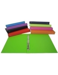 CARPETA de ANILLAS SARO PVC ESCOLAR F 4 an25mm 9 colsurt