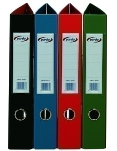 CARPETA de ANILLAS PARDO PLASTICO EXTRA F 2 anMIXTAS 25mm NEGRO