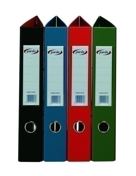 CARPETA de ANILLAS PARDO PLASTICO EXTRA F 4 anMIXTAS 25mm AZUL