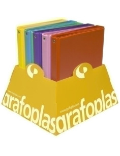 CARPETA de ANILLAS GRAFOPLAS PVC ESCOLAR COLORS 4 4 an20mm 6 colsurt
