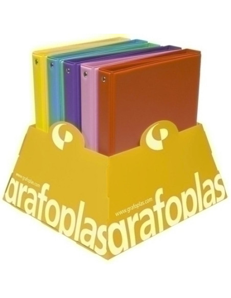 CARPETA de ANILLAS GRAFOPLAS PVC ESCOLAR COLORS 4 4 an20mm 6 colsurt