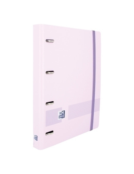 CARPEBLOC OXFORD SCHOOL EUROPEANBINDER LIVE&GO POLYFOAM A4 4 anMIXTAS 35mm con RECAMBIO 100 hj CUADRIC5x5 MALVA PASTEL