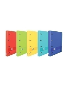 CARPEBLOC OXFORD SCHOOL EUROPEANBINDER LIVE&GO POLYFOAM A4 4 anMIXTAS 35mm con RECAMBIO 100 hj CUADRIC5x5 SURTIDO VIVOS 5 col