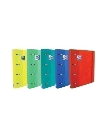 CARPEBLOC OXFORD SCHOOL EUROPEANBINDER TOUCH A4 4 anMIXTAS 35mm con RECAMBIO 100 hj CUADRIC5x5 SURTIDO col Vivos