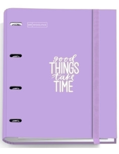 CARPEBLOC MIQUELRIUS MESSAGES CARTON FORRADO A4 4 anMIXTAS 35mm con REC100 hj 90 gr MORADO