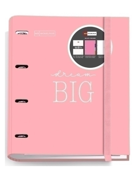 CARPEBLOC MIQUELRIUS MESSAGES CARTON FORRADO A4 4 anMIXTAS 35mm con REC100 hj 90 gr ROSA