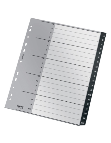 INDICE LEITZ PP RECYCLE A-Z A4 pestañas 1-20 11 taladros NEGRO