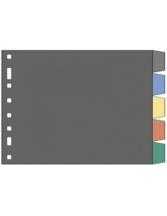 SEPARADORES MULTIFIN PVC TRANSP ALFA 3003 4 APDO 5 pestañas 8 taladros