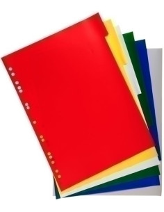 SEPARADORES EXACOMPTA PP FLEXIBLE OPACO A4 6 pestañas 11 taladros