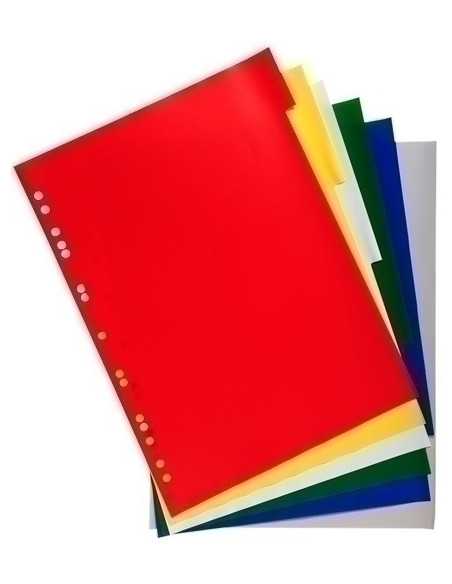 SEPARADORES EXACOMPTA PP FLEXIBLE OPACO A4 6 pestañas 11 taladros