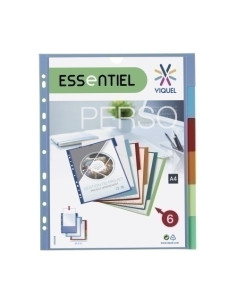 SEPARADORES VIQUEL PP A4 6 PESTAÑAS PERSONALIZABLES