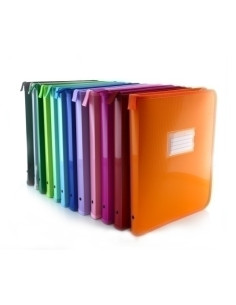 CARPETA PORTADOCUMENTOS OFFICE BOX ZIPPER COLORLINE con CREMALLERA 330x260mm