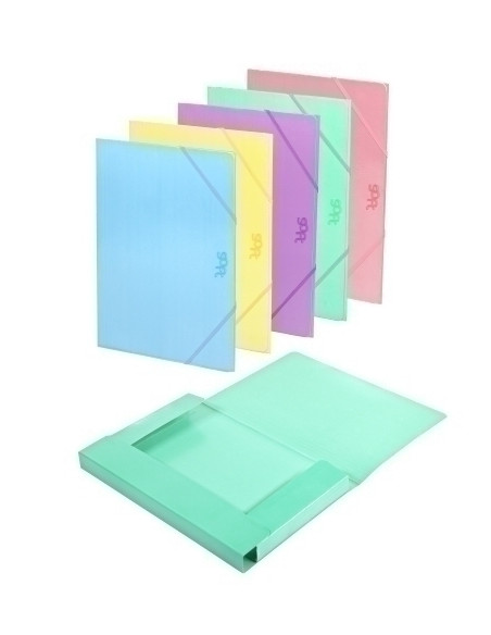 CARPETA de GOMAS y SOLAPAS CARCHIVO SOFT CARTON BRILLO F SURTIDO EXPOSITOR DE 30