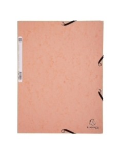 CARPETA de GOMAS y SOLAPAS EXACOMPTA AQUAREL CARTULINA LUSTRADA A4 con ETIQUETA CORAL