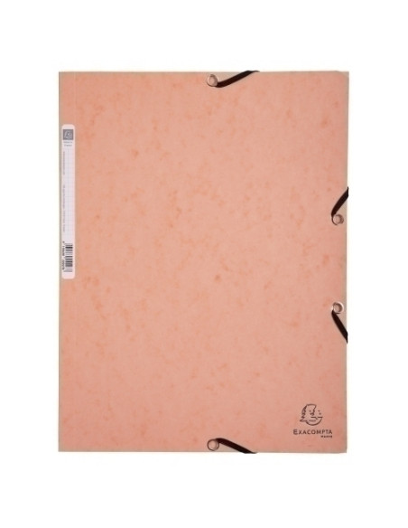 CARPETA de GOMAS y SOLAPAS EXACOMPTA AQUAREL CARTULINA LUSTRADA A4 con ETIQUETA CORAL