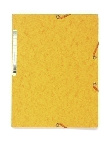 CARPETA de GOMAS y SOLAPAS EXACOMPTA AUTENTICA CARTULINA LUSTRADA A4 con ETIQUETA AMARILLO
