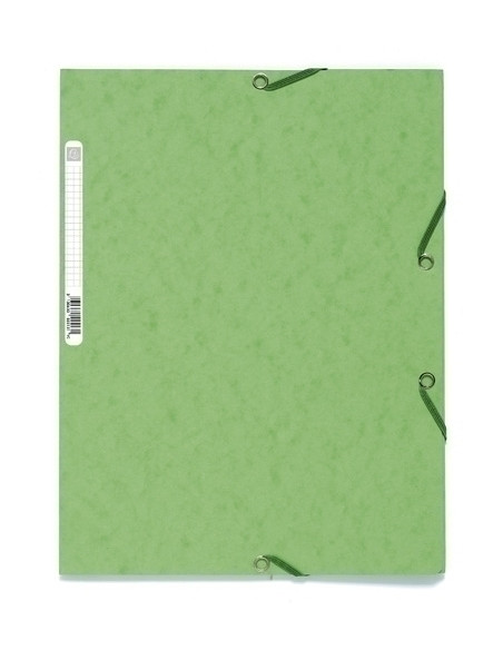 CARPETA de GOMAS y SOLAPAS EXACOMPTA AUTENTICA CARTULINA LUSTRADA A4 con ETIQUETA VERDE CLARO